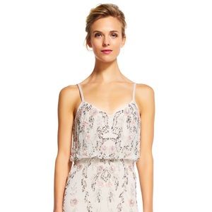 Adriana Papell Floral Beaded Blouson Gown Size 6